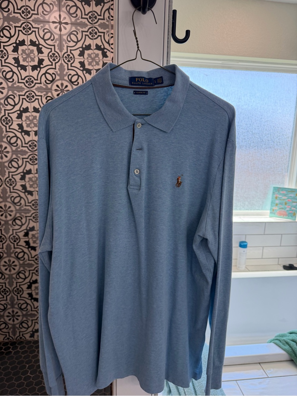 Polo by Ralph Lauren Long-Sleeve Polo Shirt - Light Blue